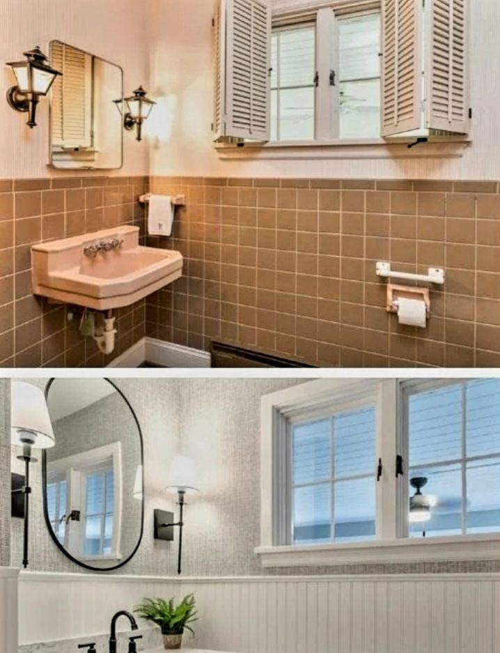 Transformed this old bathroom making it modern and beautiful